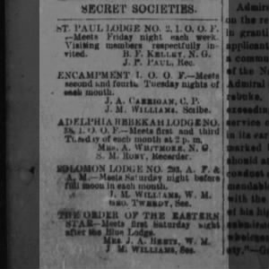secret societies1895